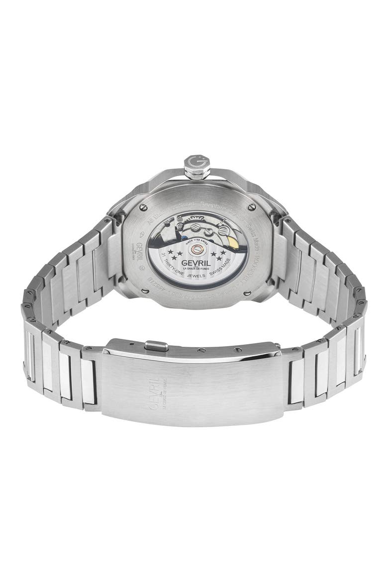 Roosevelt Automatic Bracelet Watch, 42mm, Alternate, color, SILVER