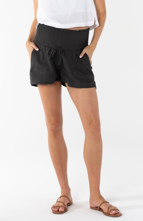 Maternity Summer Drawstring Shorts