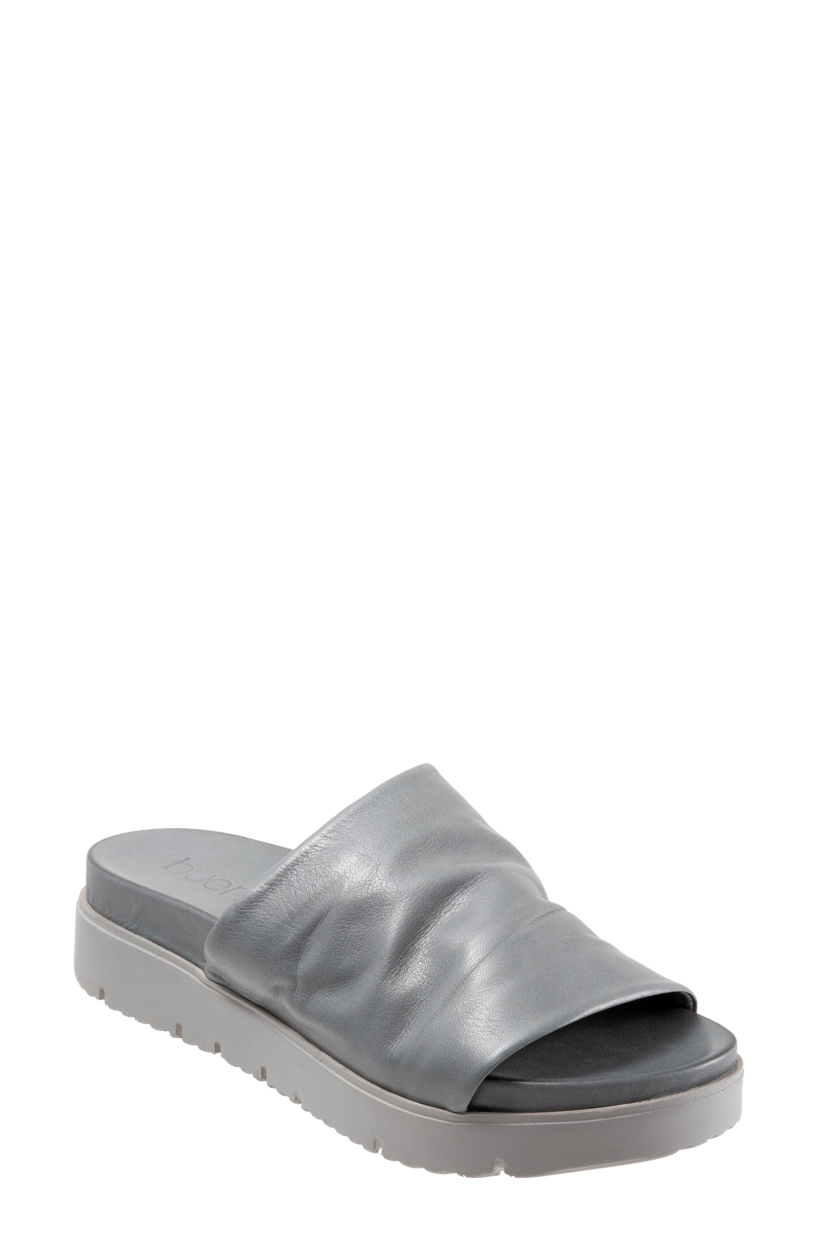 Splash Slide Sandal, Main, color, DOVE GREY LEATHER
