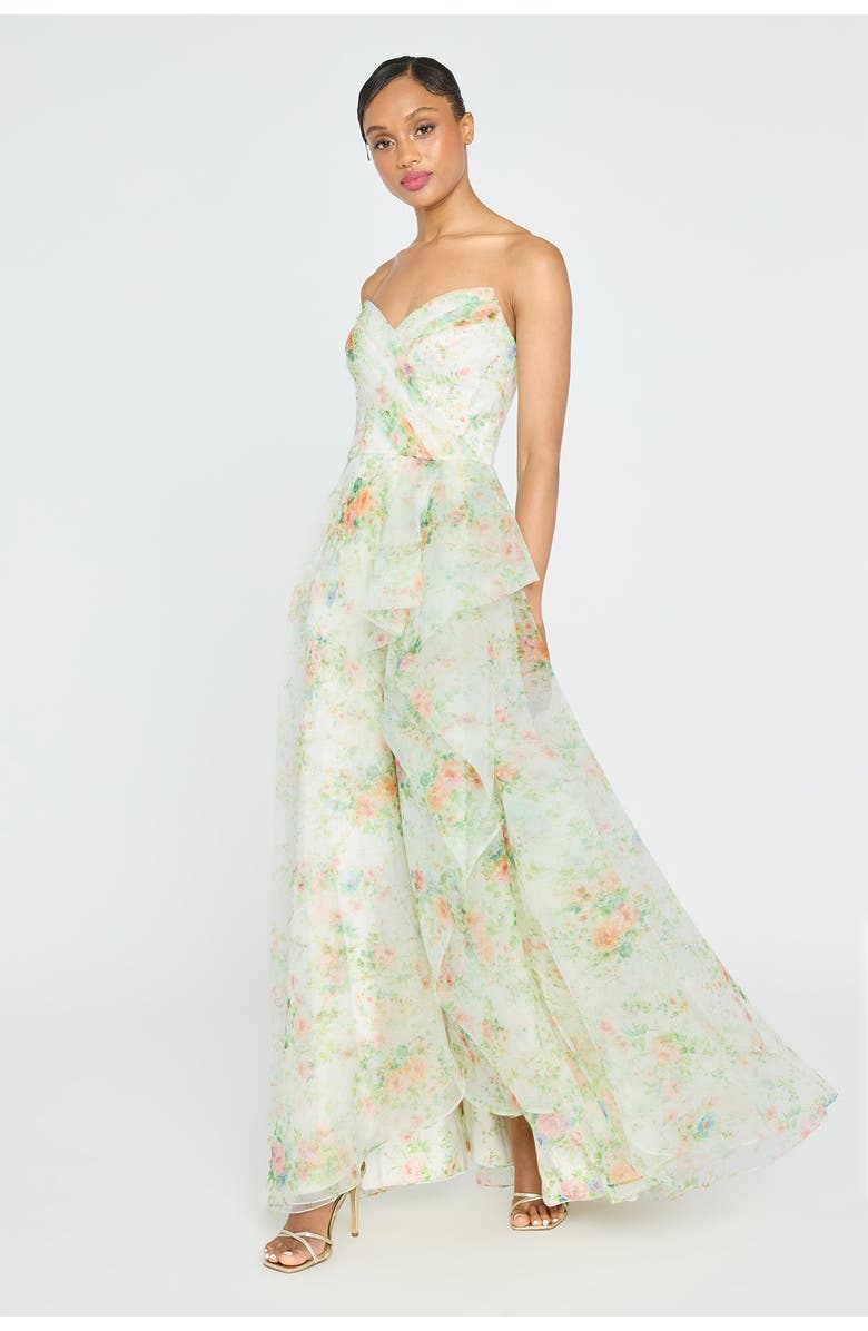 Theia Tanya Organza A-Line Gown, Alternate, color, Petite Primrose
