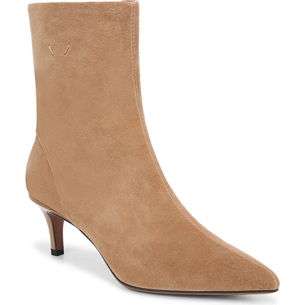 Franco Sarto Anna Pointed Toe Bootie in Taupe Suede  product
