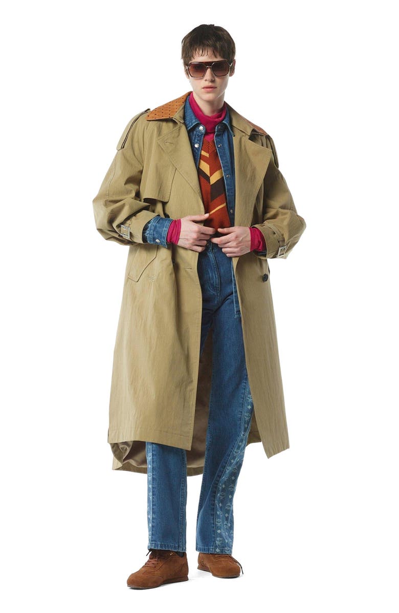 MCM Trench Coat, Main, color, Beige