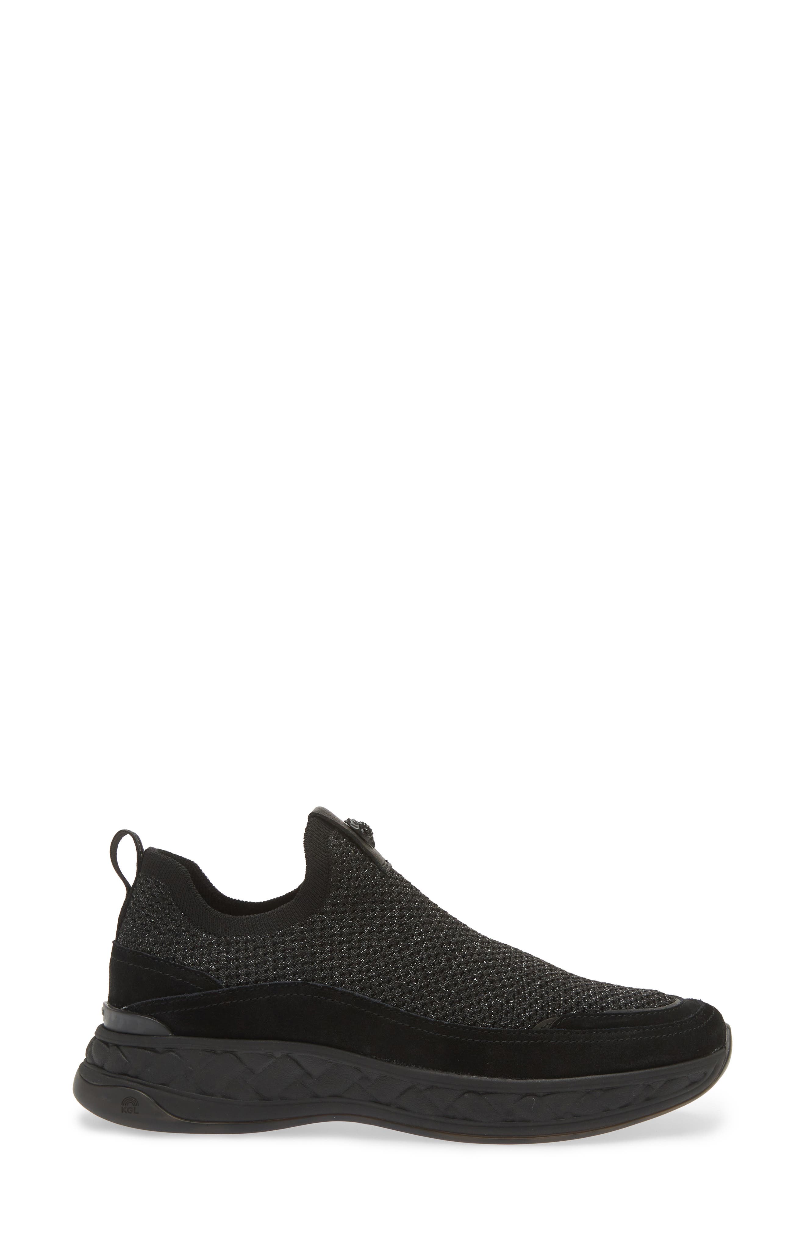 Kurt Geiger London Kensington Knit Slip-On Sneaker, Alternate, color, Black