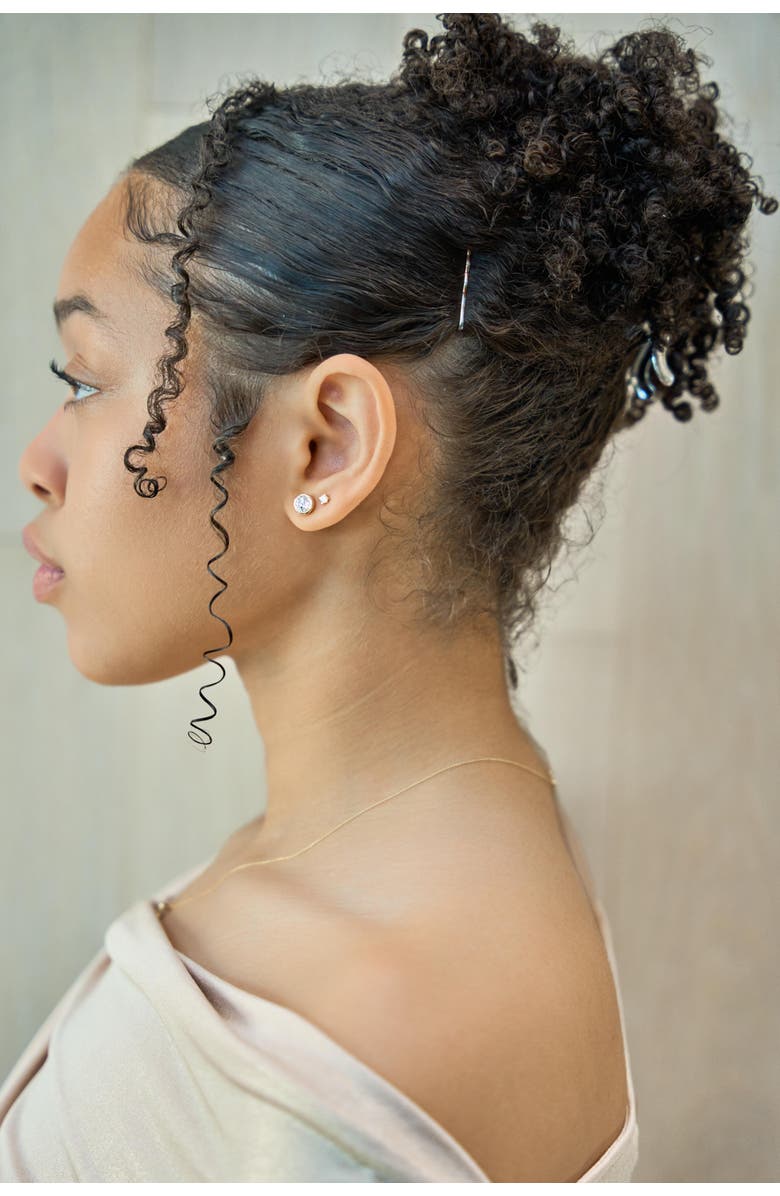 LuvMyJewelry Alisha 1.5 Ct TW Lab Grown Round Diamond Studs Bezel 14K Gold Earrings, Alternate, color, 14K Yellow Gold