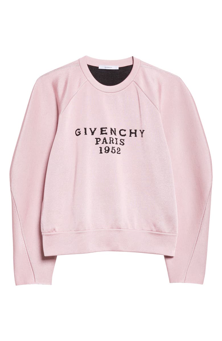 Givenchy Paris 1952 Crewneck Sweater, Alternate, color, Light Pink