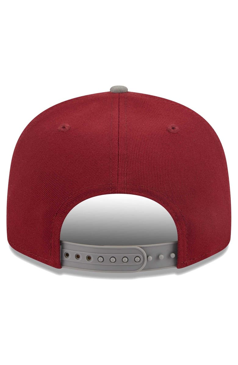 New Era Men's New Era Crimson/Gray Golden State Warriors Color Pack 2-Tone 9FIFTY Snapback Hat, Alternate, color, 