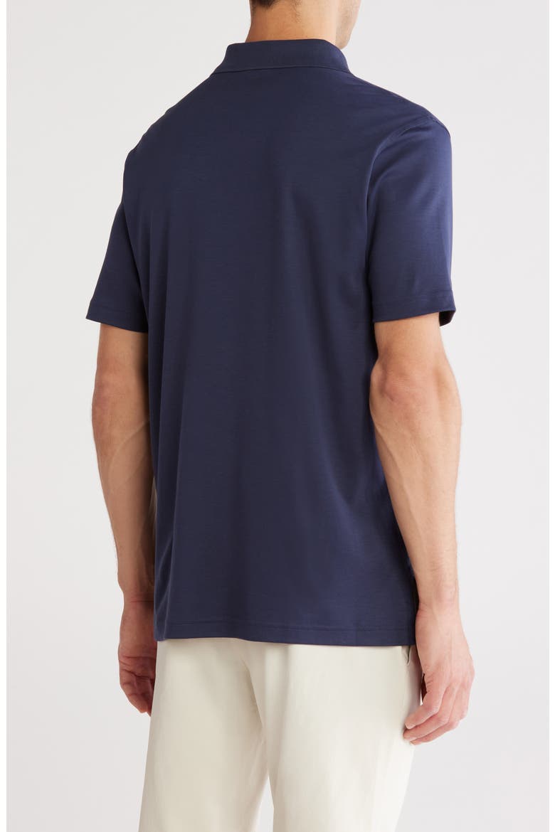Cotton Interlock Polo, Alternate, color, MOOD INDIGO
