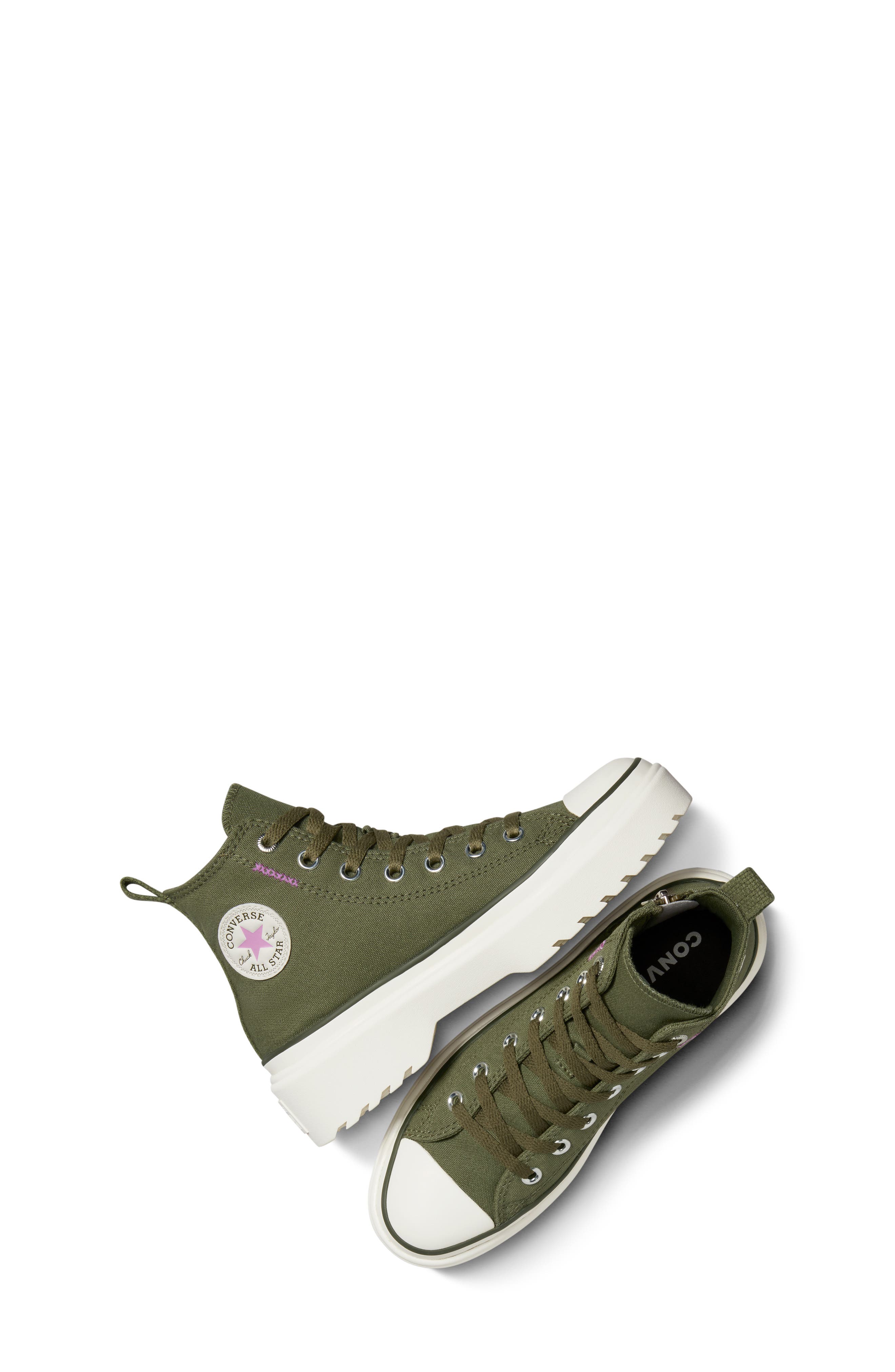 Converse Kids' Chuck Taylor<sup>®</sup> All Star<sup>®</sup> Lugged High Top Sneaker, Alternate, color, 