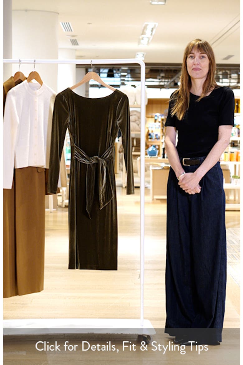 Bateau Neck Velvet Sheath Dress video