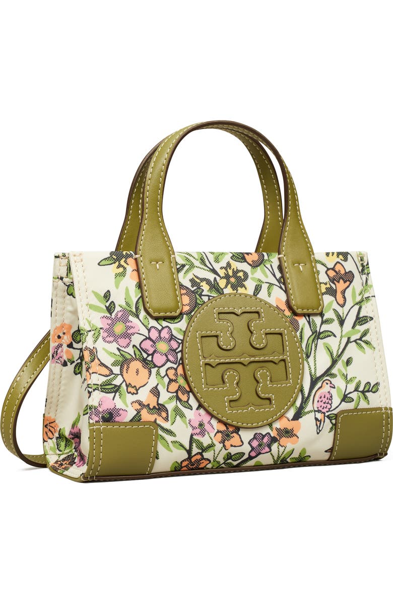 Tory Burch Ella Floral Print Micro Tote, Alternate, color,