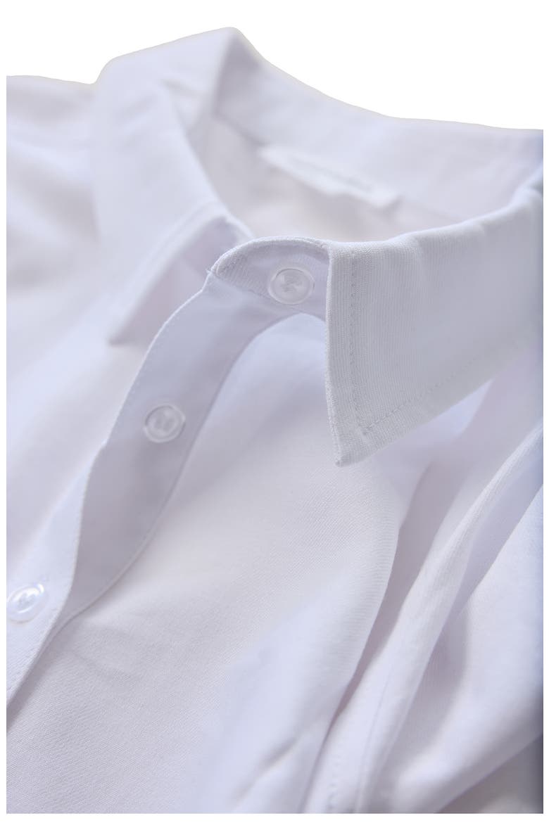 Button-Up Peplum Maternity Top, Alternate, color, WHITE
