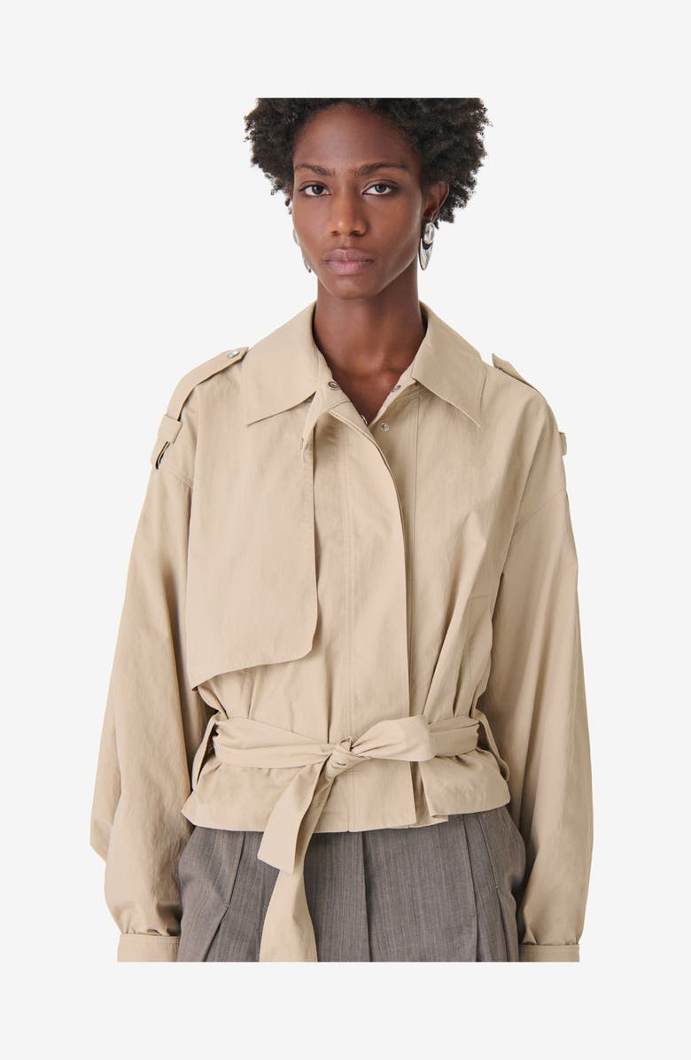 IRO Zynia Cropped Trench Jacket, Alternate, color, Sea Shell