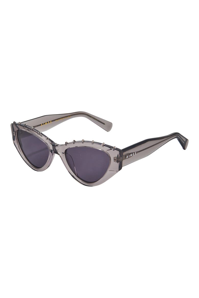 53mm Gradient Cat Eye Sunglasses, Alternate, color, GREY