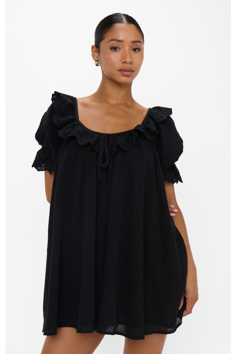 Toulouse Dress, Main, color, Black Voile