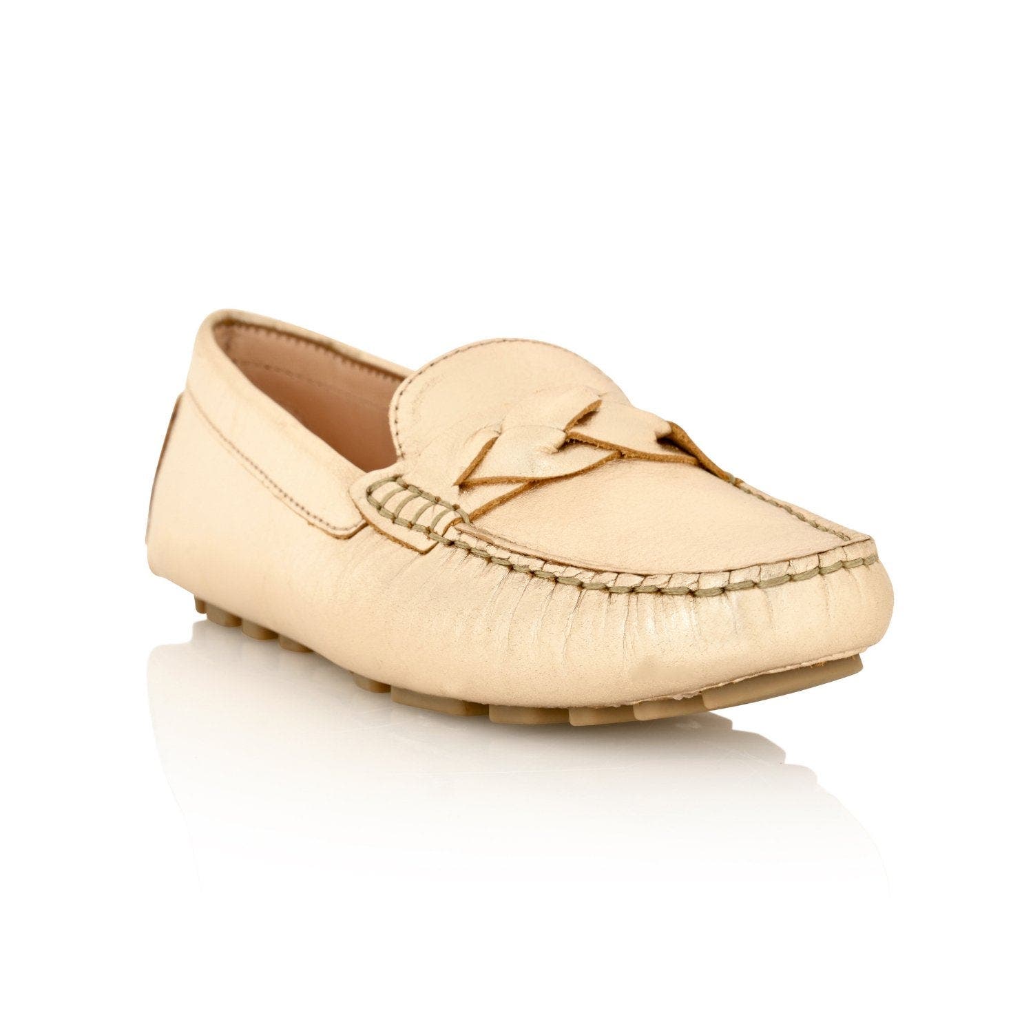 PIPER Leather Driving Loafer, Alternate, color, Metallic Gold