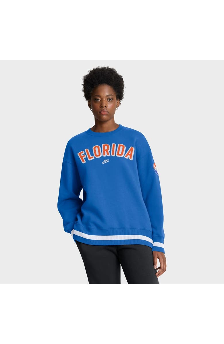 Nike Women's Nike Royal Florida Gators Oversized Legacy Phoenix Sweatshirt, Main, color, Royal