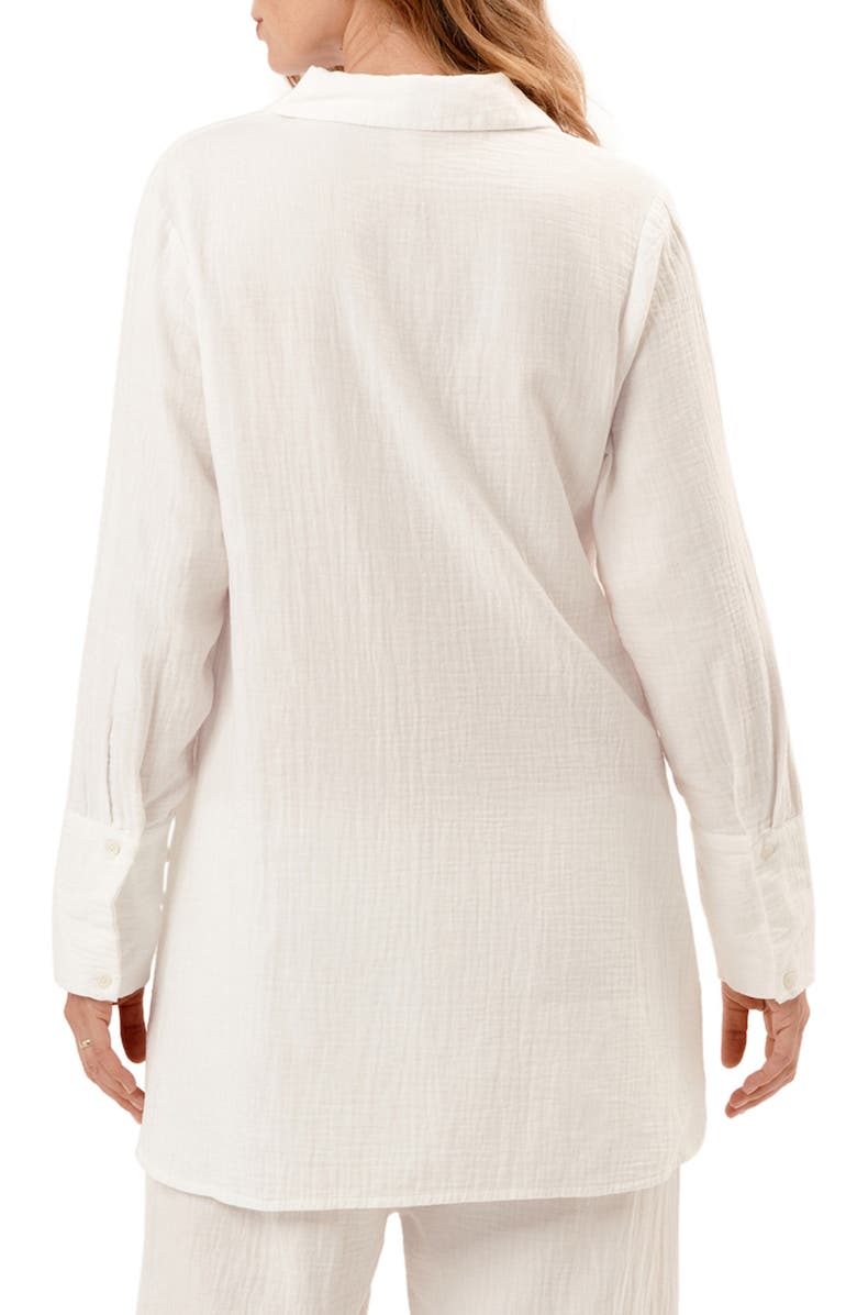 Nom Maternity The Everyday Gauze Maternity Button-Up Shirt, Alternate, color, 