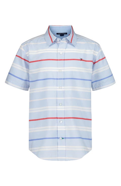 Kids' American Stripe Short Sleeve Button-Up Shirt (Big Kid)