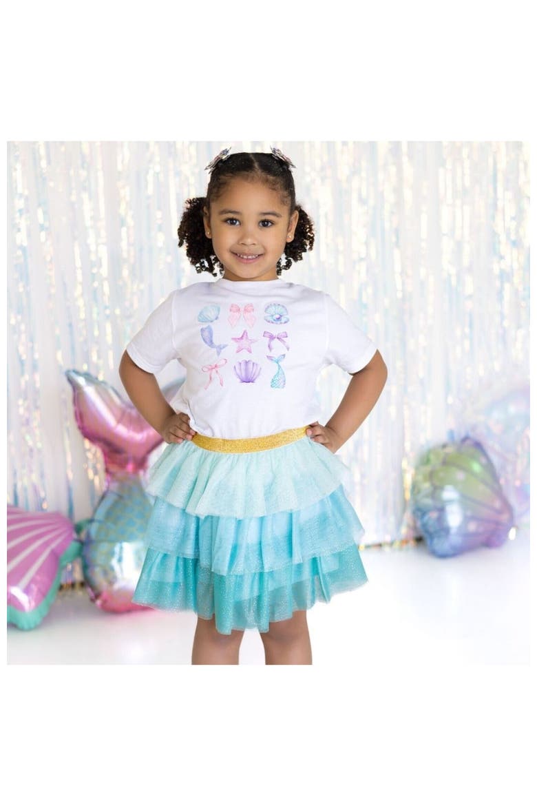 Mermaid Cutie Short Sleeve T-Shirt, Alternate, color, White