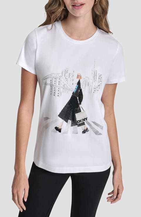 Crosswalk Conversational Cotton Blend Graphic T-Shirt