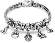 SAMUEL B. Sterling Silver Animal Charm Bracelet