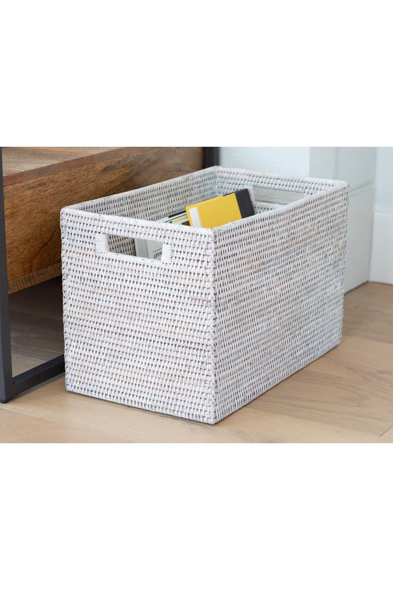 Artifacts Rattan Storage Box - Legal File, Alternate, color, White Wash