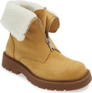 Bottega Veneta Haddock Lug Sole Genuine Shearling Lined Boot