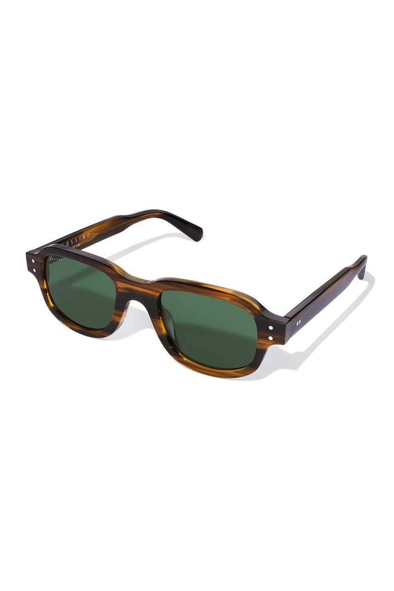 Tres 48mm Rectangle Acetate Sunglasses, Alternate, color, Horn