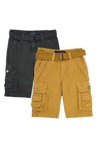 XRAY Kids' 2-Pack Belted Twill Cargo Shorts