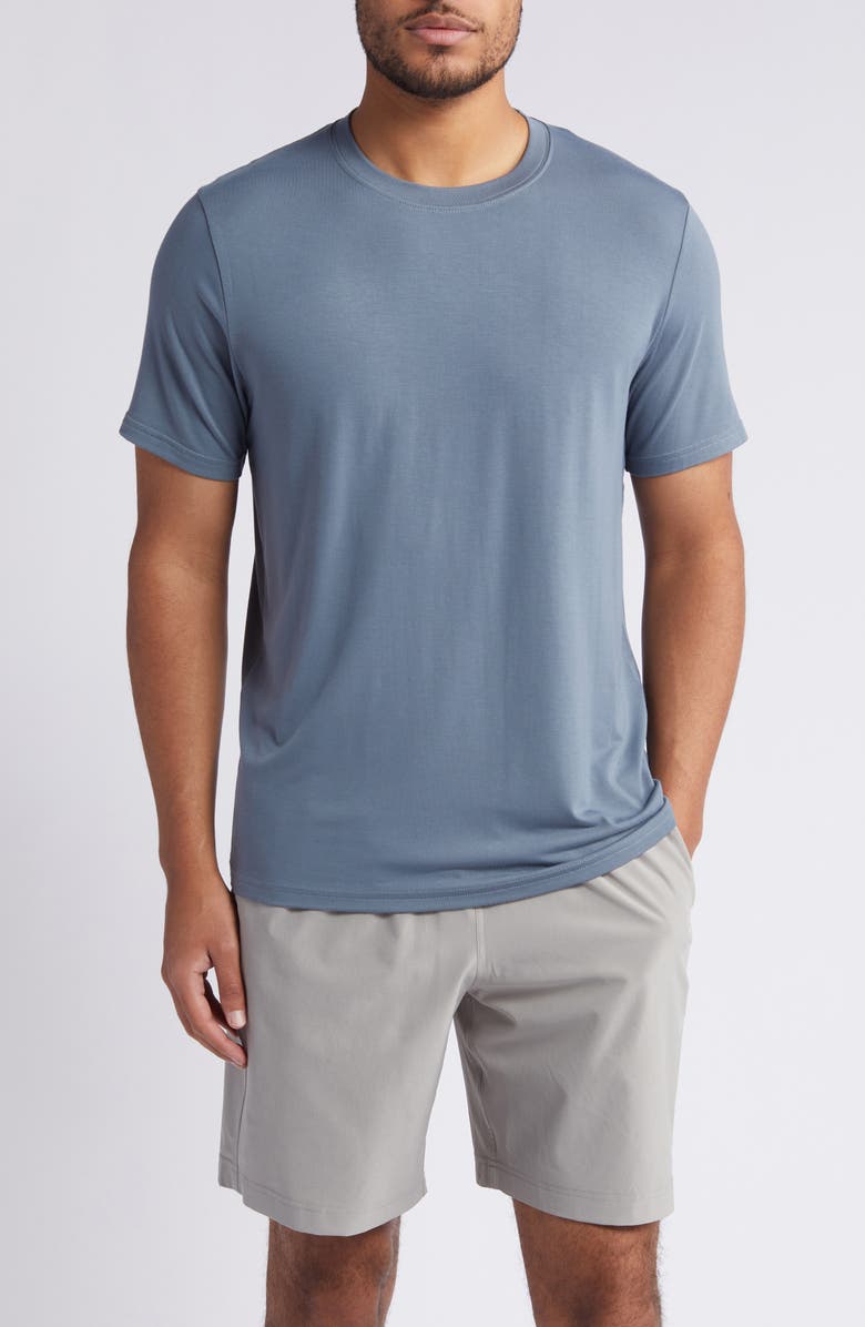 Free Fly Motion Performance T-Shirt, Main, color, Slate Blue
