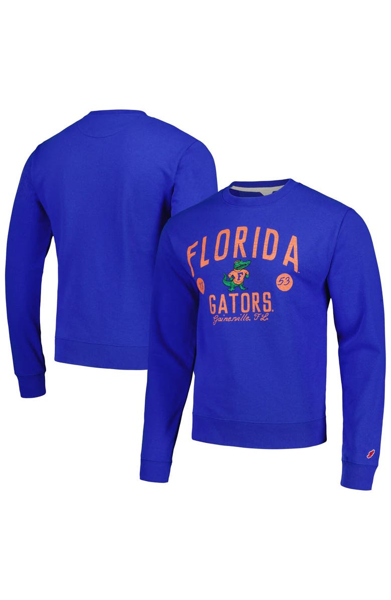 LEAGUE COLLEGIATE WEAR Men's League Collegiate Wear  Royal Florida Gators Bendy Arch Essential Pullover Sweatshirt, Alternate, color, Royal