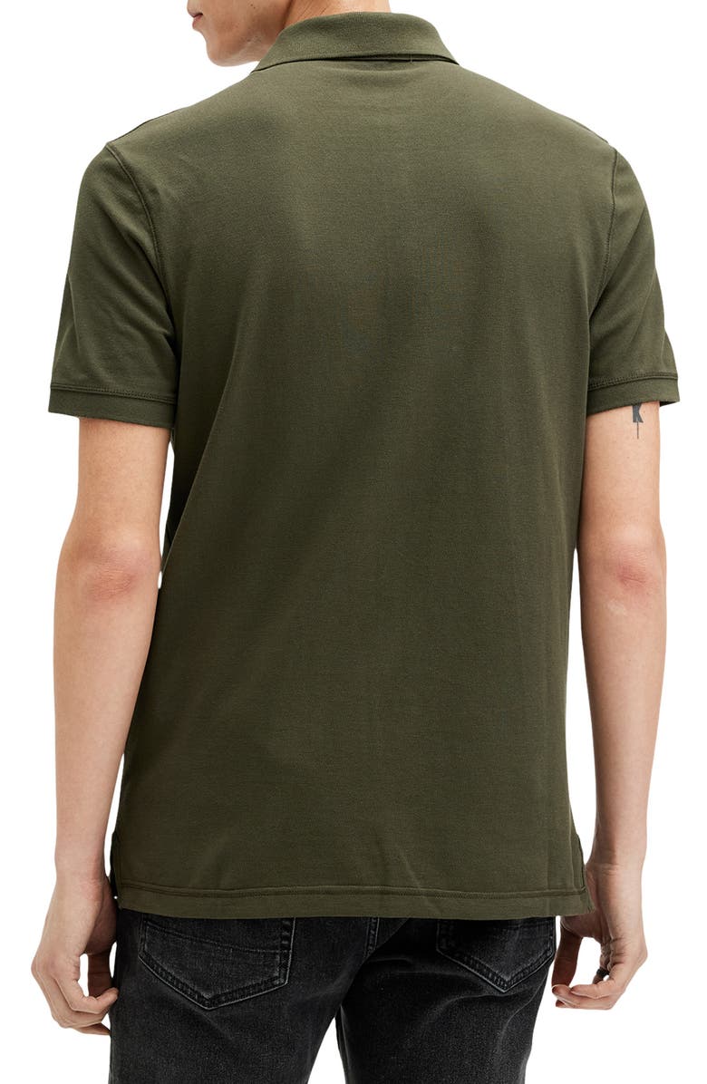 AllSaints Reform Cotton Piqué Polo, Alternate, color, Neo Green
