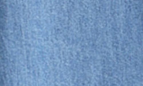 Talisman The Label Stella Embroidered Detail Cotton Chambray Button-up Shirt In Blue
