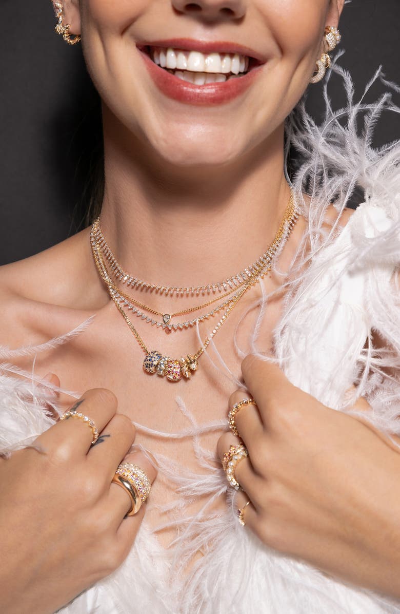 Adina Reyter Crown Jewels Big Bead, Alternate, color, Mixed Stone 14K Yellow Gold