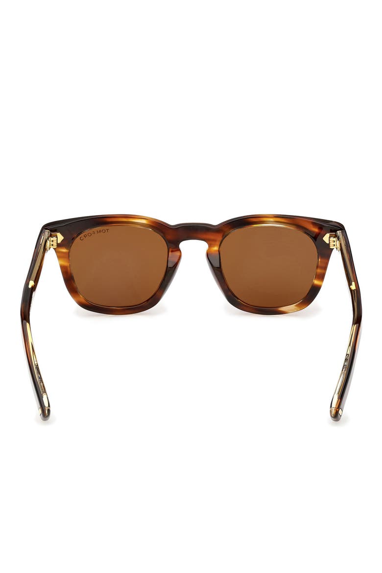 48mm Square Sunglasses, Alternate, color, STRIPED BROWN HAVANA / BROWN