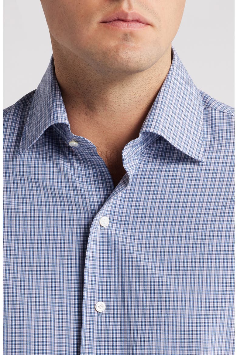 Wicklow Microcheck Performance Button-Up Shirt, Alternate, color, BROOK BLUE