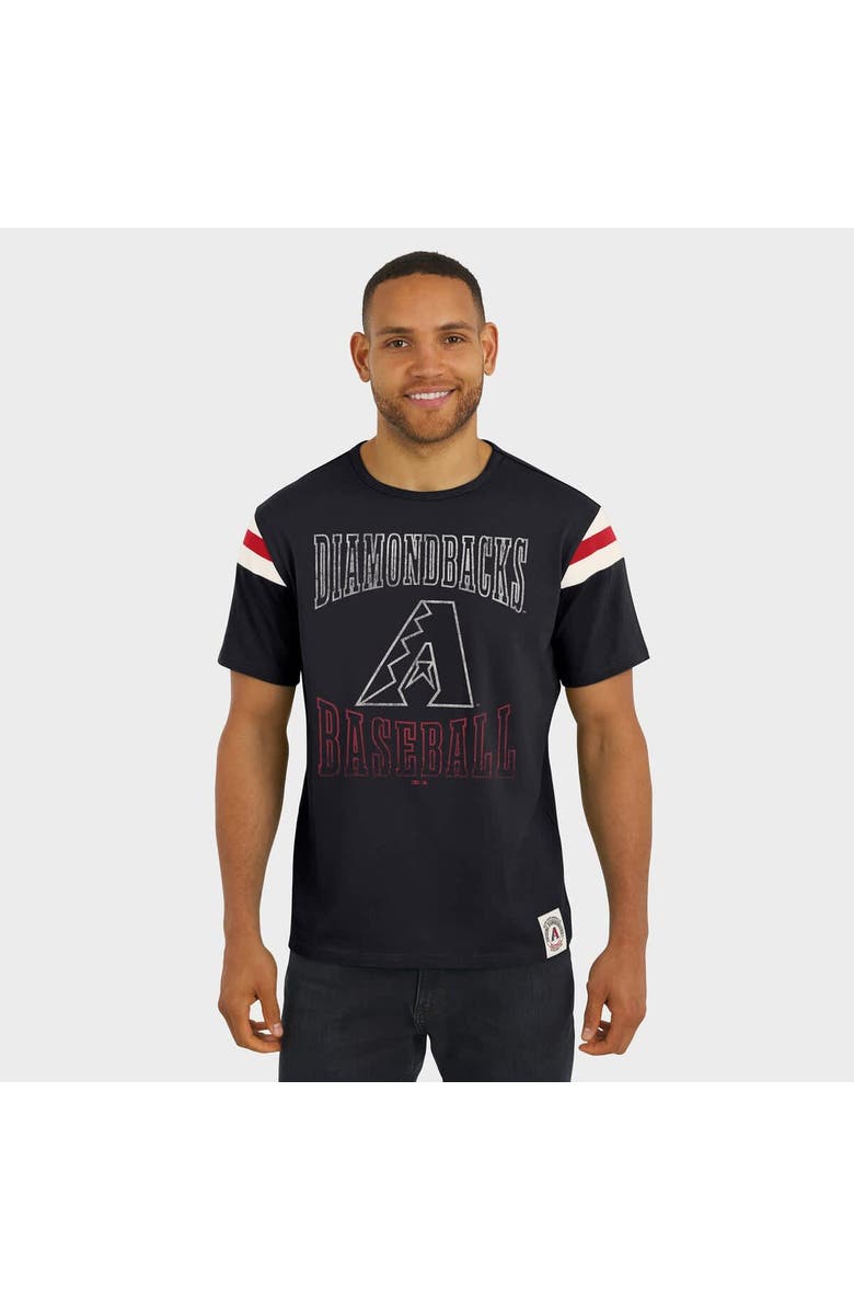 Darius Rucker Collection by Fanatics Men's Darius Rucker Collection by Fanatics Black Arizona Diamondbacks Distressed Sleeve Stripe T-Shirt, Alternate, color, Black