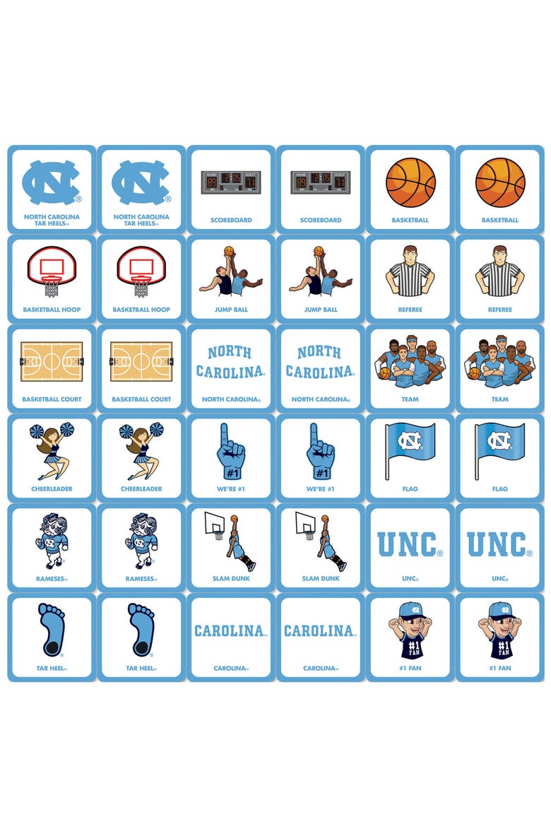 UNC Tar Heels Matching Game, Alternate, color, Multicolor