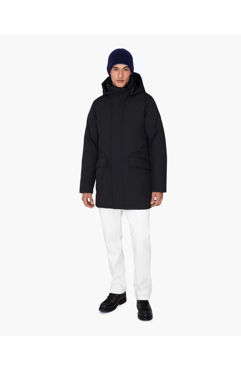 Quartz Co. CHAMPLAIN | Hooded Down Winter Jacket, Alternate, color, Black