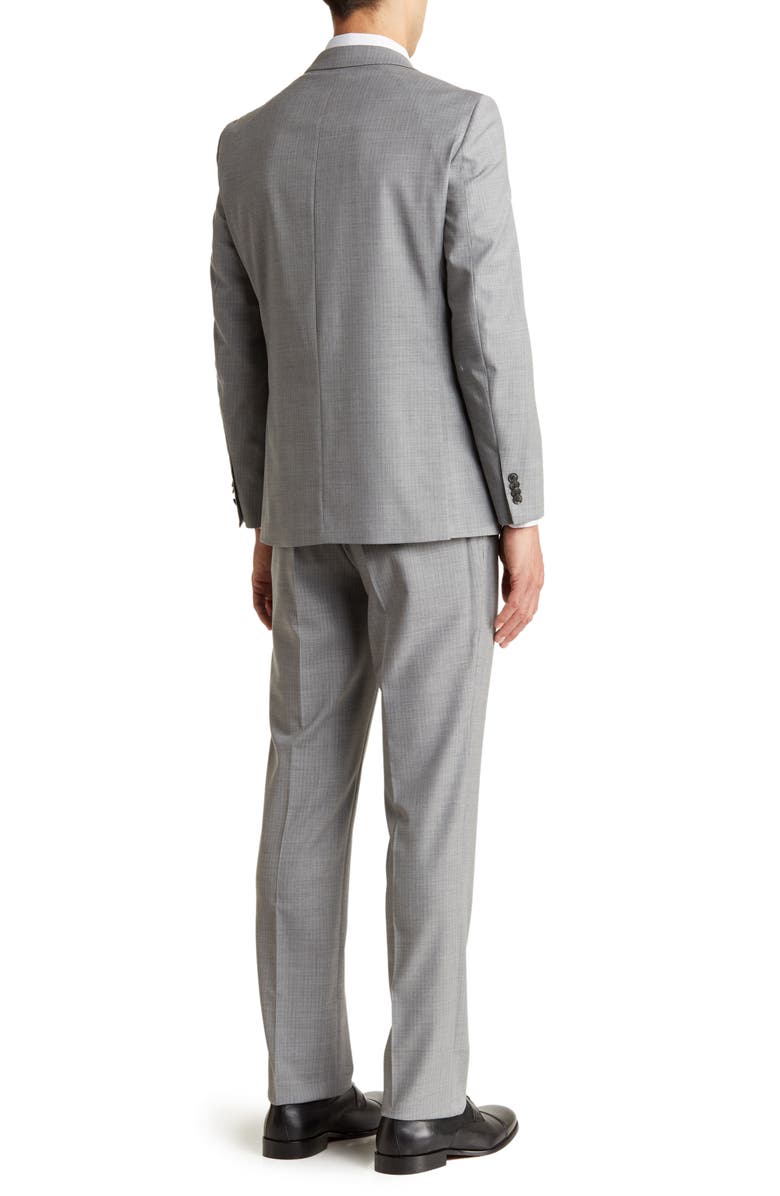 Tommy Hilfiger Classic Fit Light Grey Grid Print Wool Blend Suit, Alternate, color, Light Grey