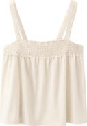 MANGO Terry Cotton Smocked Top