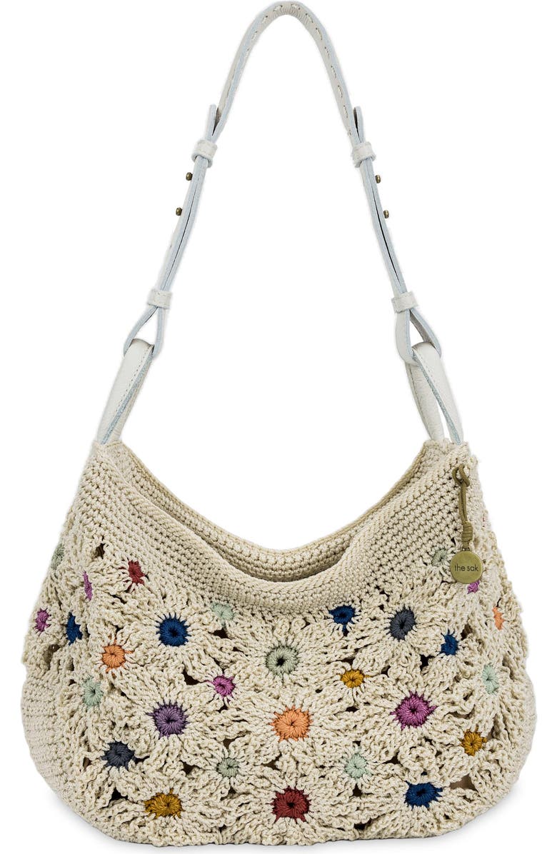 The Sak Los Feliz Hobo Hand Crochet Bag, Main, color, Sand Suede