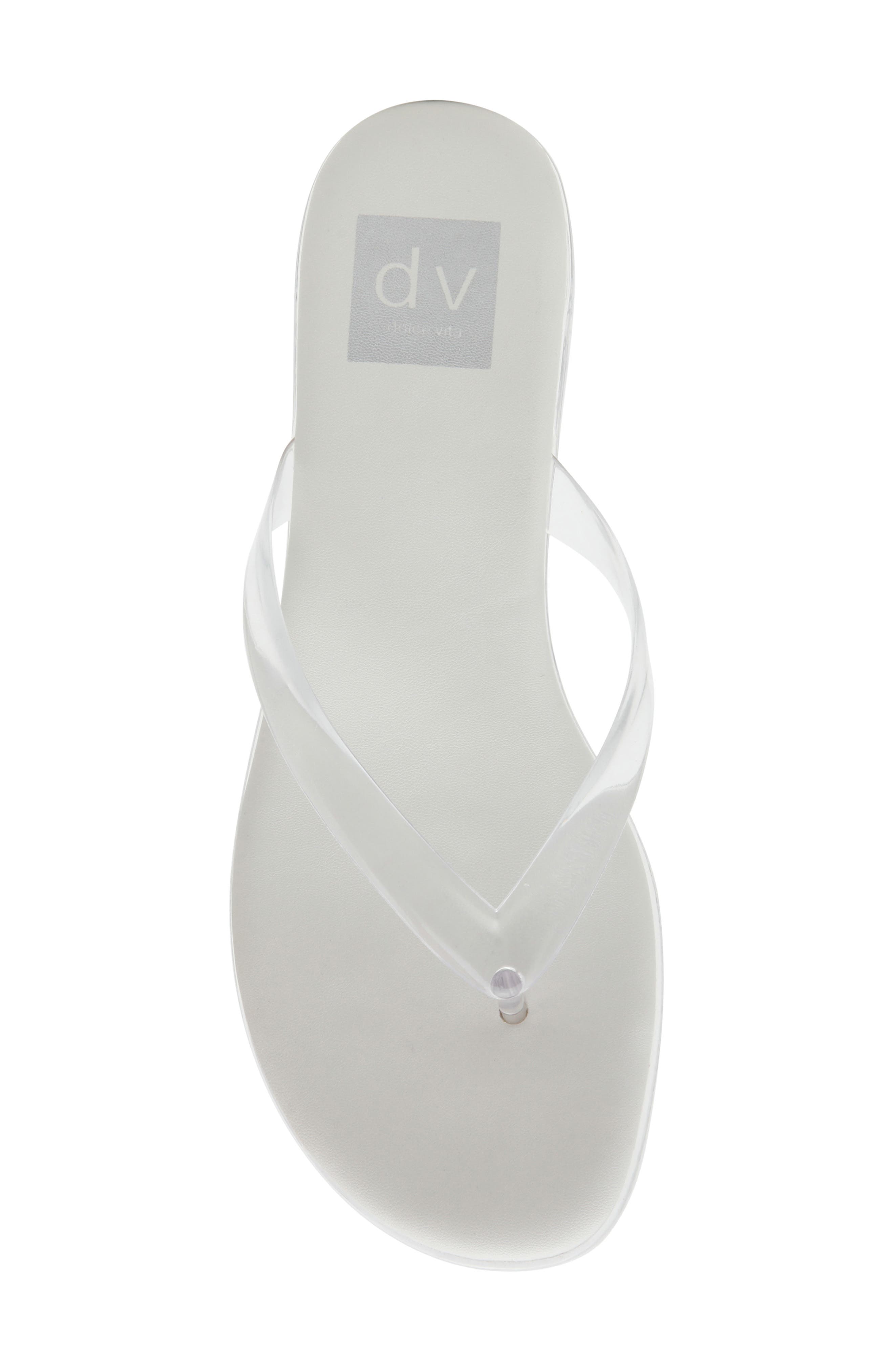 Cicely Kitten Heel Flip Flop, Alternate, color, CLEAR