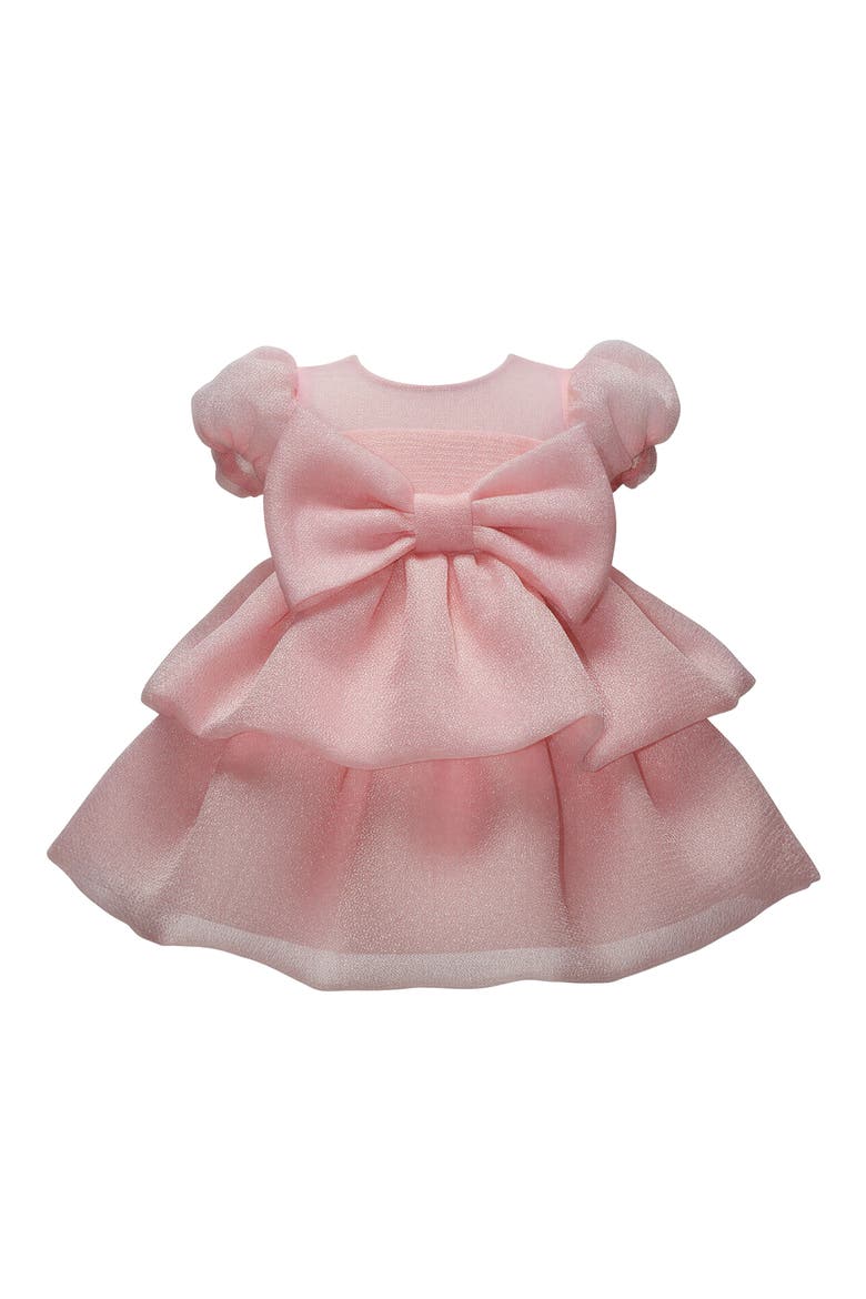 Layered Crinkled Party Dress, Main, color, PINK