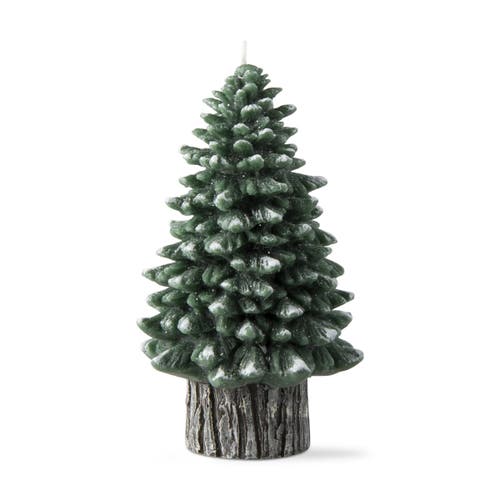 Tag Spruce Large Rustic Hunter Green Pillar Candle Christmas Decor In Green