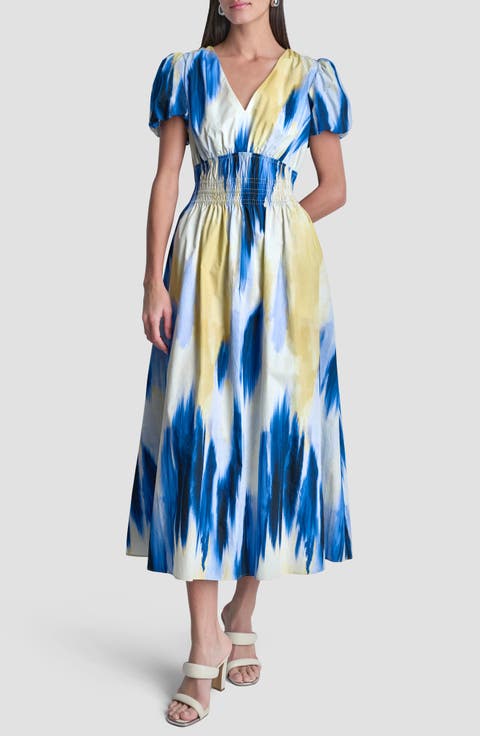 Abstract Print Cotton Dress