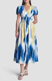 DKNY Abstract Print Cotton Dress