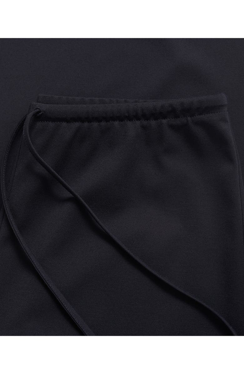 MANGO Drawstring Wide Leg Pants, Alternate, color, Navy