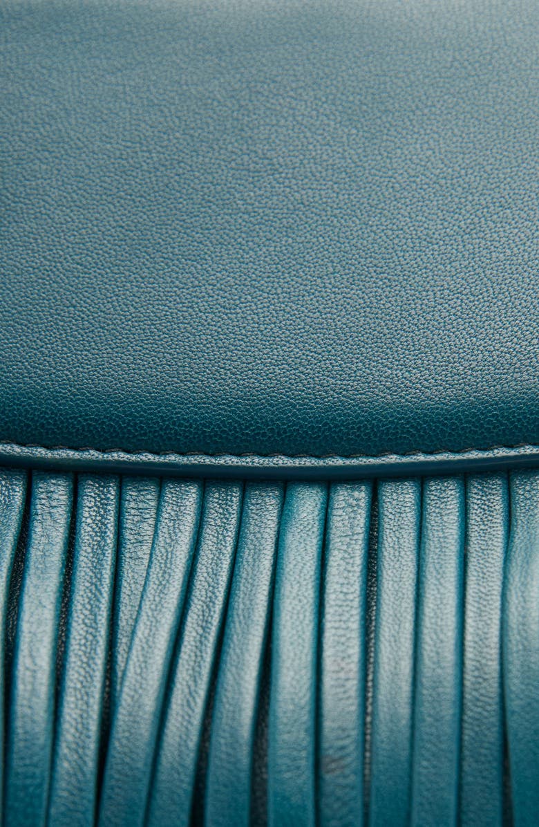 MANGO Leather Clutch, Alternate, color, Prussian Blue