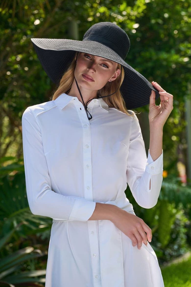 Women's Shelby Ultra Wide Sun Hat, UPF 50+ Sun Protection, Alternate, color, Black